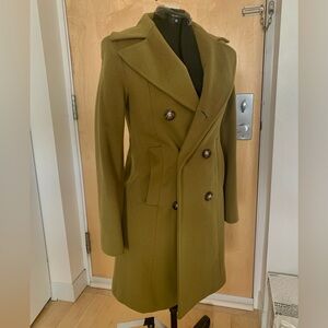 Fleurette wool coat - olive green - size 2 - like new